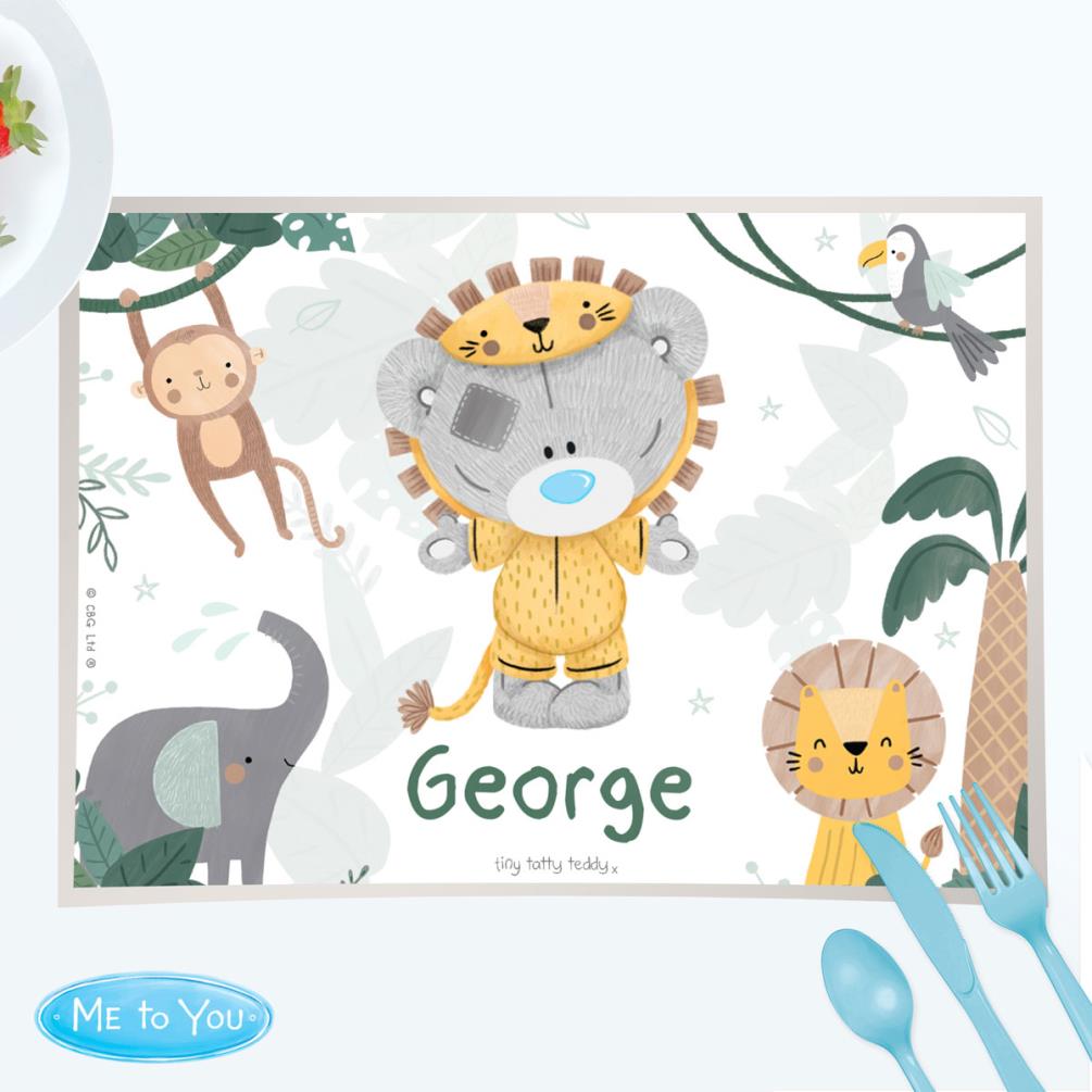 Personalised Tiny Tatty Teddy Jungle Animals Placemat Extra Image 2